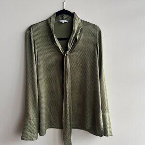 Reiss Adeline Burnout Detail Blouse